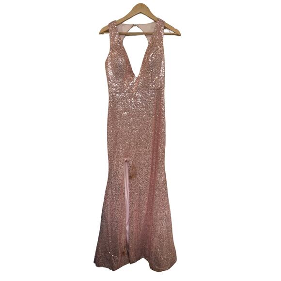Rose Gold sequin dress - Picture 1 of 10